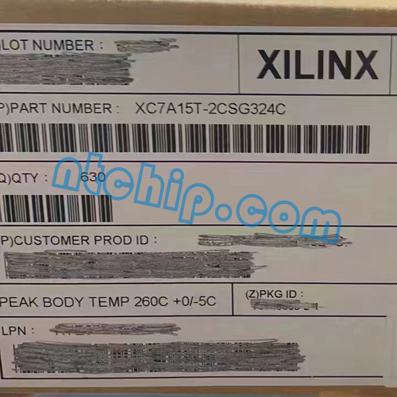 Xilinx Inc. XC7A15T-2CSG324C Product External Label Xilinx Inc. XC7A15T-2CSG324C Product External Label